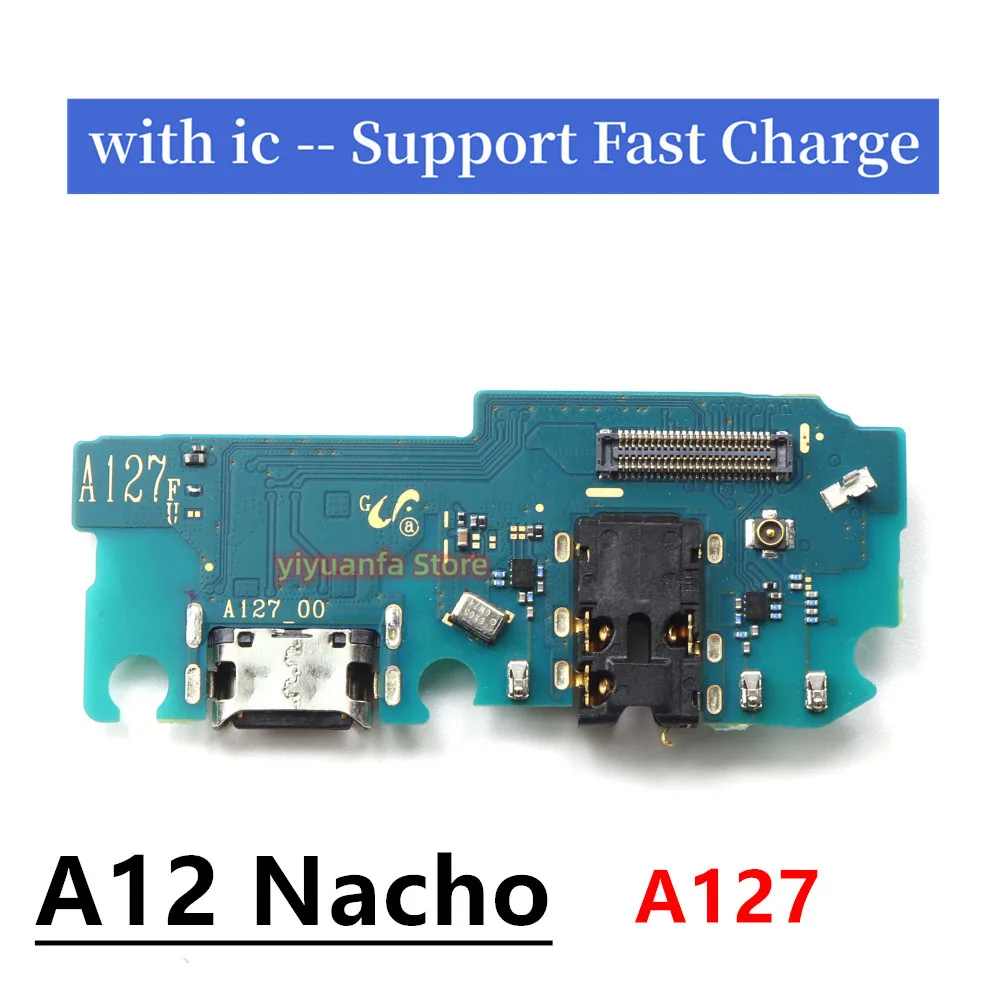 USB Charger Port Jack Dock Connector Flex Cable For Samsung Galaxy A12 Nacho SM-A127 A127F A127U Charging Board Module