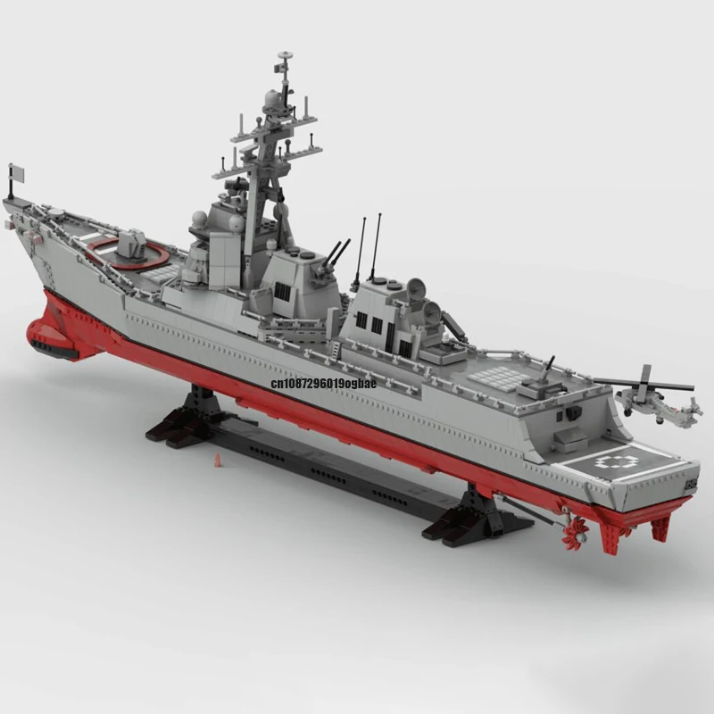 3513PCS WW2 군사 MOC 1:150 스케일 Arleigh Burke 클래스 구축함 모델 창의적인 아이디어 하이테크 어린이 장난감 조립 퍼즐 선물
