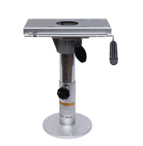 Aluminum Height-Adjustable Boat Seat Pedestal, Removable Base for Yacht/Kayak/Fishing