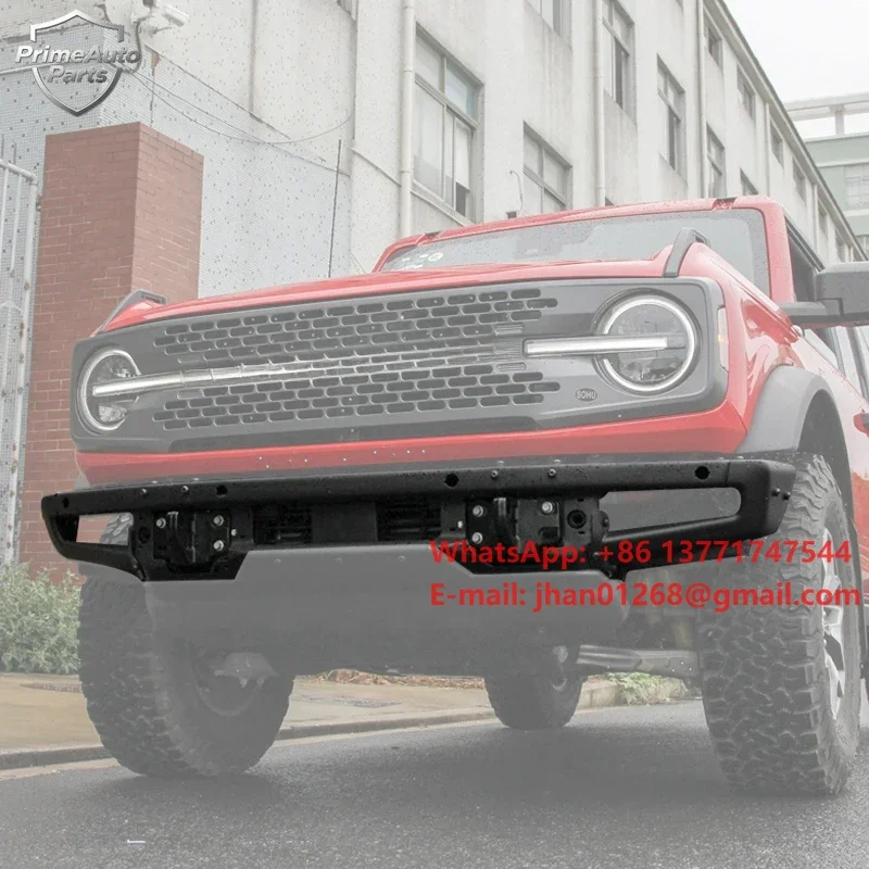 Hot Sale Off-Road 4x4 Iron Front Bumper Anti-Collision Iron Bar With Trailer Hook for Bronco Accessories