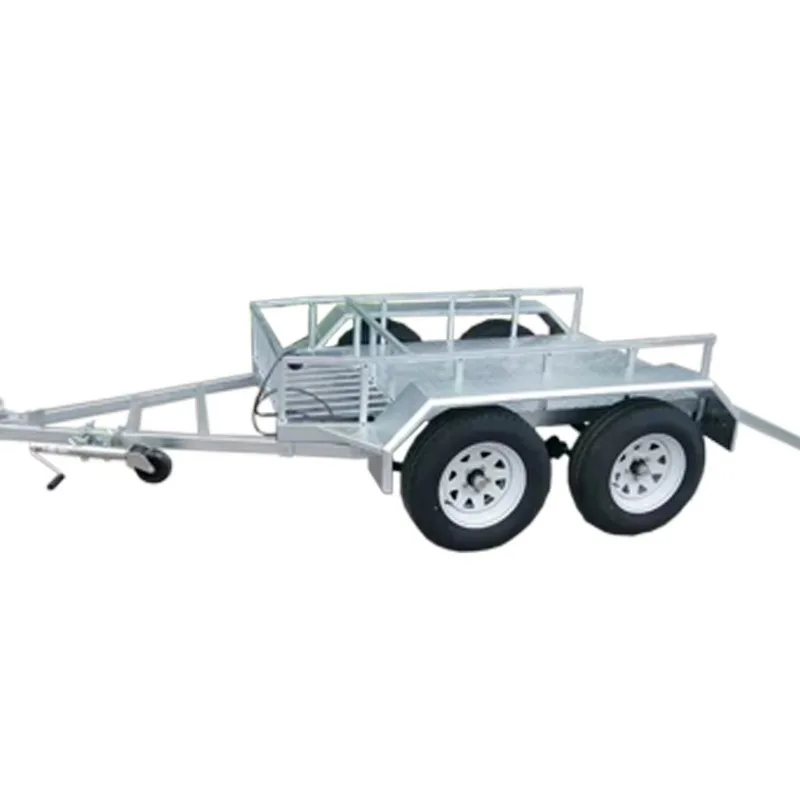 Small All Terrain Vehicle Trailer Rear Retractable Climbing Trailer Hot Dip Galvanized Agricultural Trailer