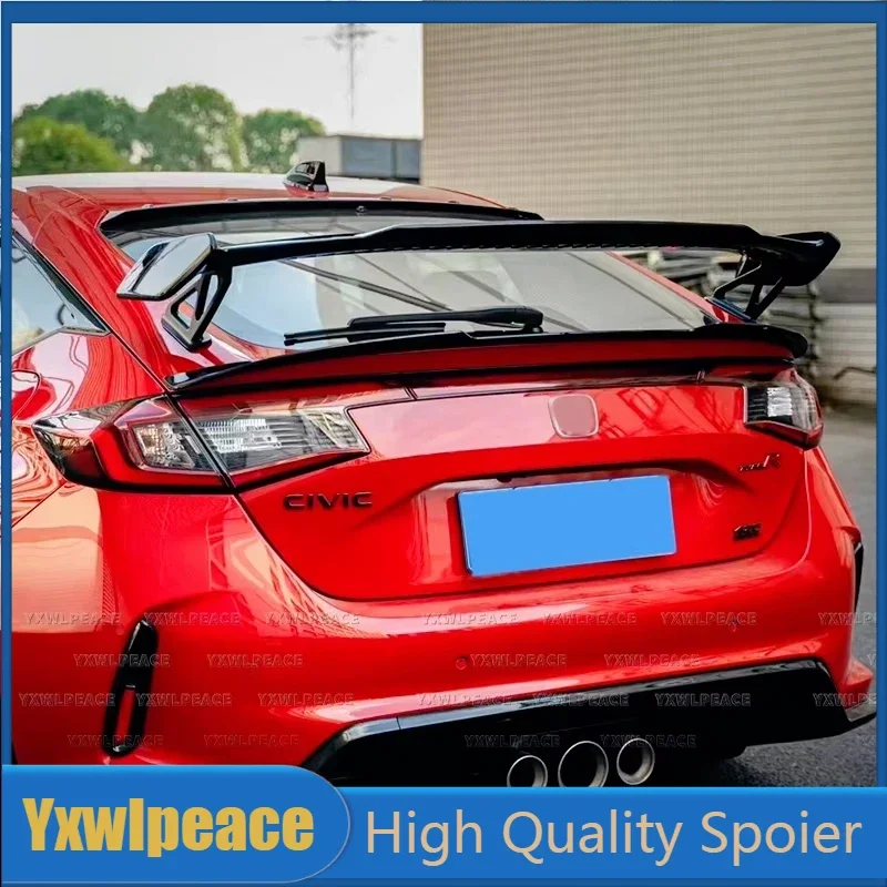 

For Honda 11generation Hatchback Civic ABS Plastic 2022 2023 2024 Rear Window Roof Spoiler Trunk Lip Wing Body Kit Accessories