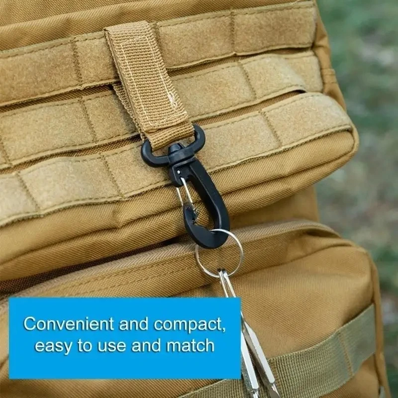 Outdoor Tactical Webbing Nylon Rotating Buckle, Climbing Buckle, Belt Clip, Fixed Buckle, Multifunctional Keychain, Belt Buckle