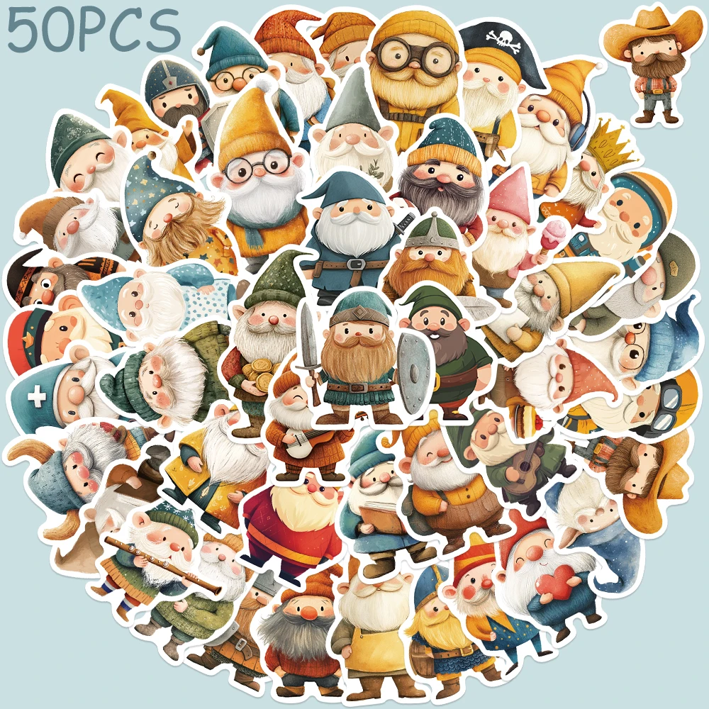 50pcs Cartoon Cute Character Illustrations Stickers Decals For Laptop Scrapbook Luggage DIY Aesthetic Stickers Kids Toys Gifts