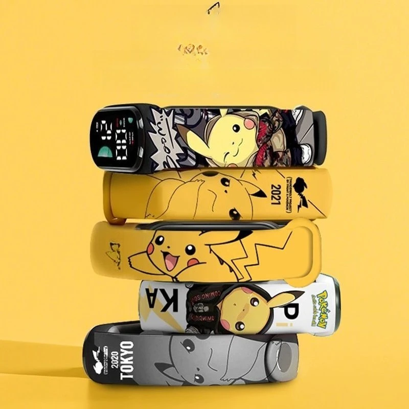 Pokémon cartoon pattern digital watch student luminous waterproof sports watch, cute and fun, convenient clock, gift for friends view 2