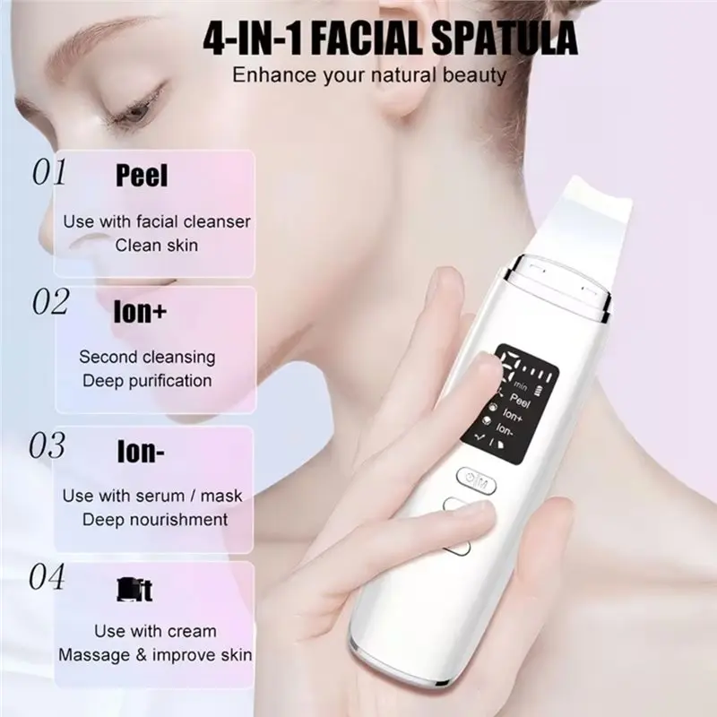 Blackhead Removal& Essence Infusion 4-In-1 Electric Facial Cleansing Device Pore Cleaner Deep Cleaning Scrubber Extraction