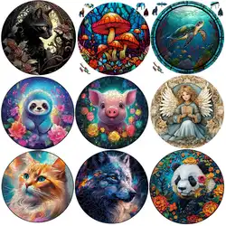 Top Quality 3D Jigsaw Wooden Puzzles pig cat Animal Shape jigsaws for Adults Kid Toys Gifts Family Puzzle Game Home Decoration