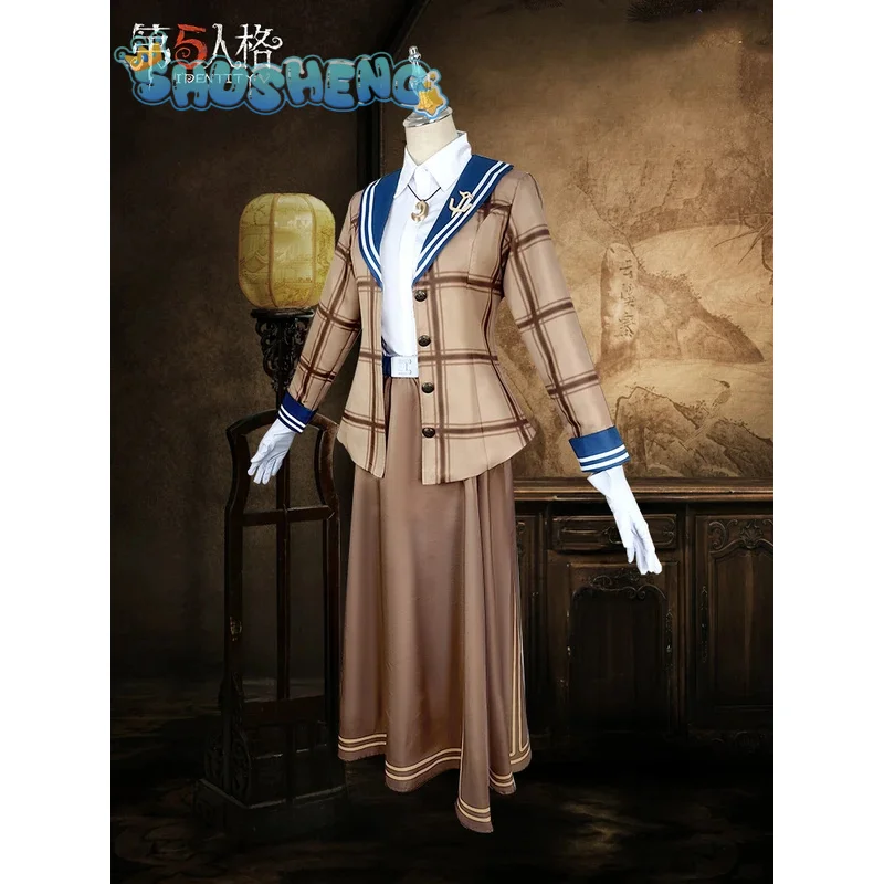 Game Identity V Alice Deross Reporter Cosplay Costume Party Christmas plaid sailor uniform dress accessories props girl new set