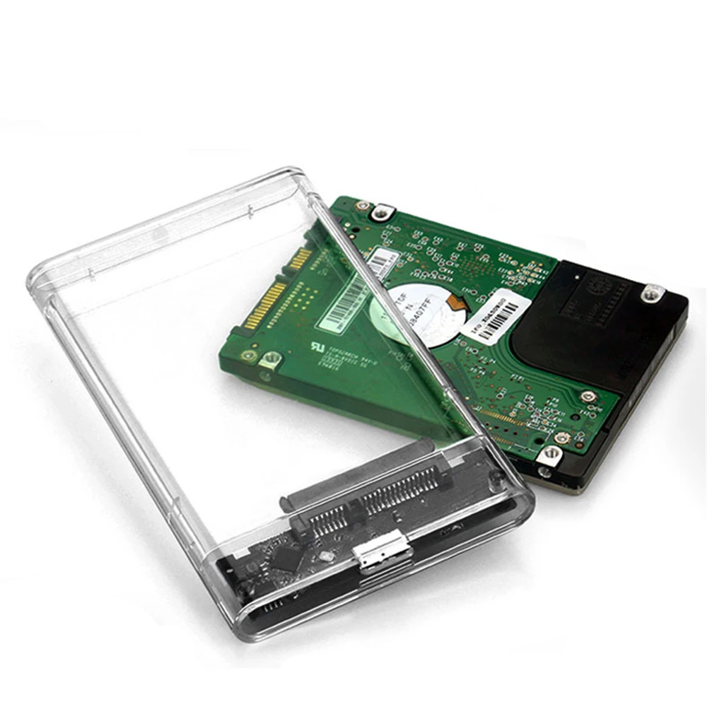 SATA zu USB Festplattengehäuse USB 3.0 Typ C zu SATA III Transparentes Gehäuse Aufbewahrungsbox Zubehör für Notebook-Computer-Festplatten – Detail 16