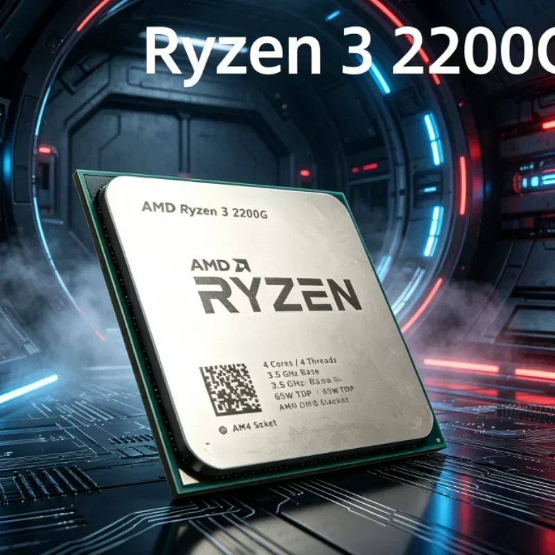 AMD Ryzen 3 2200G Mini PC Compatible APU 65W Low Power Radeon Vega 8 Graphics 4 Core 4 Thread 3.5GHz AM4 Desktop CPU view 2