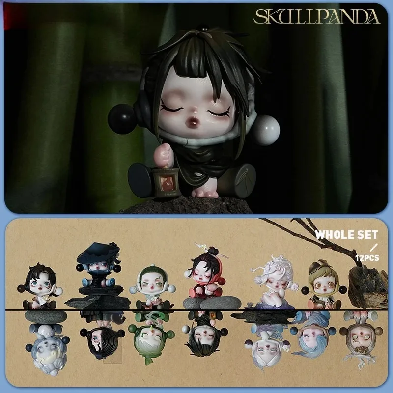 SKULLPANDA-The Ink Plum Blossom Series Blind Box Toys, Anime Action Figure, Caja Surprise, Mystery Box Dolls, Girls Gift