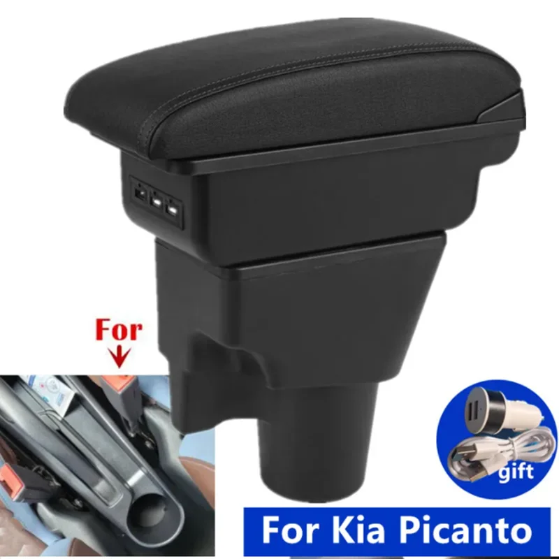 Für Kia Picanto Armlehnenbox für Kia Picanto 3X-Line Auto-Armlehnenbox Aufbewahrungsbox Innenraum-Spezial-Nachrüstteile Auto-Zubehör