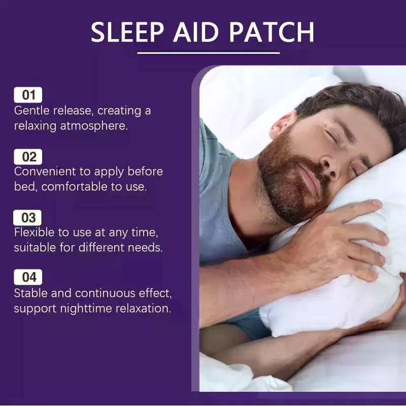 Sleep Aid Patch Relieve Stress Anxiety Treat Insomnia Sticker Fall Asleep Quickly Stickers Easy To Use Sleep Patch
