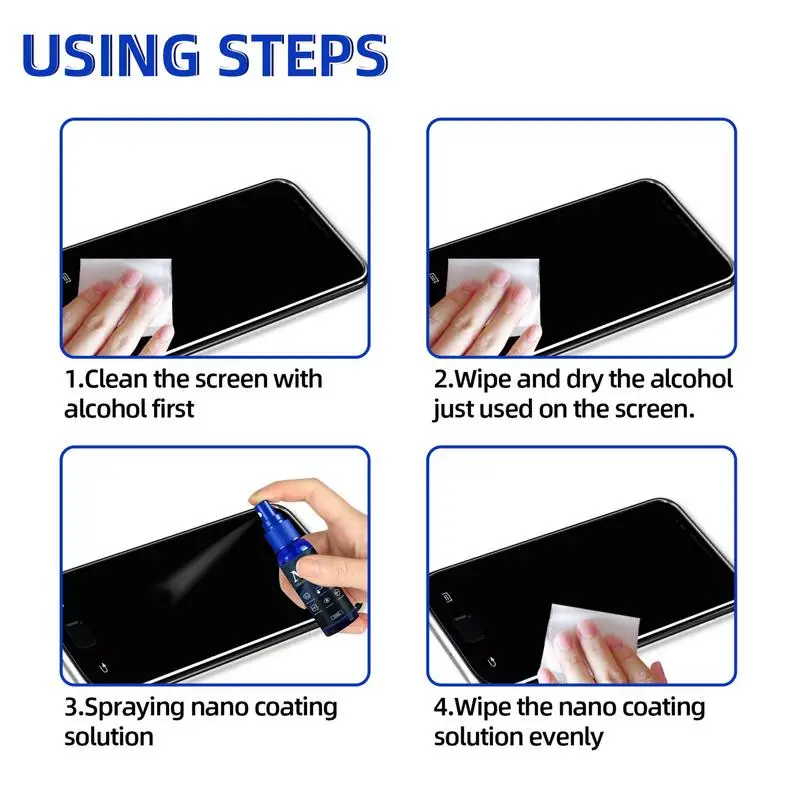 Anti-Scratch Coating Protection Spray Anti-Scratch Hydrophobic Screen Film Liquid Protector Oleophobic Phone Accessories 30ml