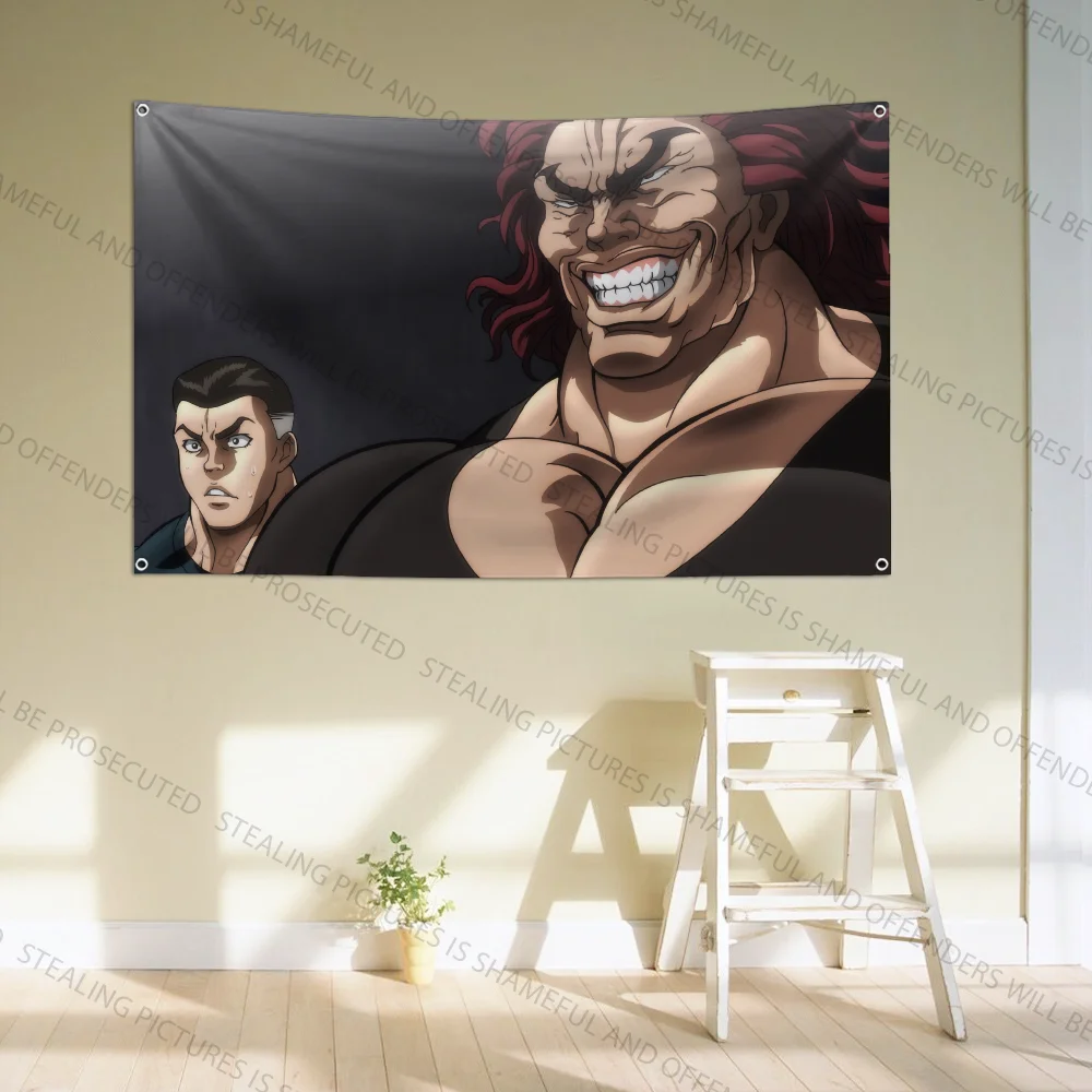 Anime B-Baki H-Hanm Flag Large Size Shop Art Promotion Advertising Booth Flag Hanging Banners