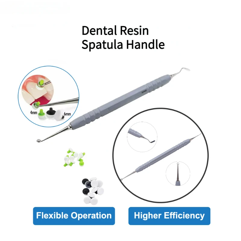 

Dental Composite Light Cure Resin Filling Veneer Foam Pads Spatula Mixing Handle Dentistry Instruments Materials