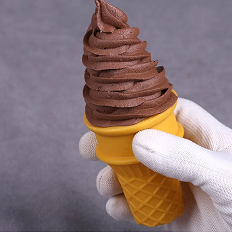 Simulation Ice Cream Model Realistic Artificial Ice Cream Cone Fake Food Dessert Shop Window Display Model Photo Props Kids Toy