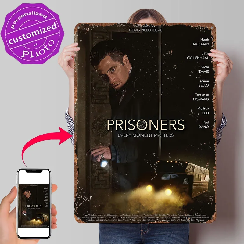 Prisoners Movie 3D Texture Printed Poster Custom Vintage Metal Tin Plate Sign for Wall Art Luxury Home Decor Items Wand Deko