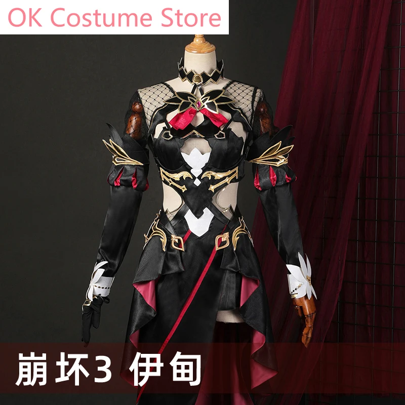 Anime!Honkai Impact 3rd Eden Game Suit Elegant Dress Uniform Cosplay Costume Halloween Party Role Play Outfit Women