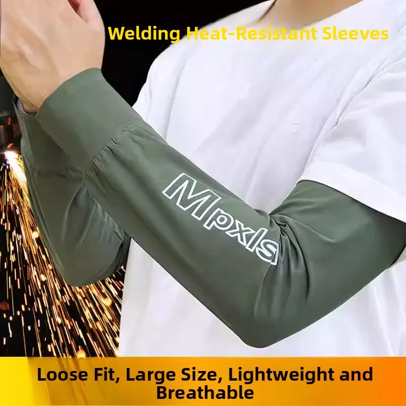 

Men's Special Work Gloves Welding Resistant Sun Protection Sleeve Covers Summer Construction Site Protective Arms Wear Resist...