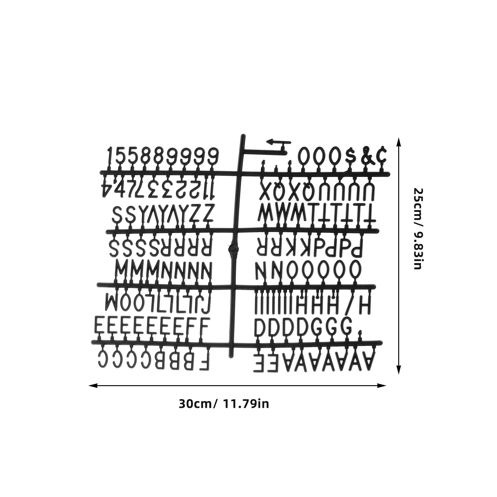 Set di schede con lettere dell'alfabeto da 580 pezzi, bacheca lavabile per citazioni quotidiane, menu, bar, decorazioni per la casa, display