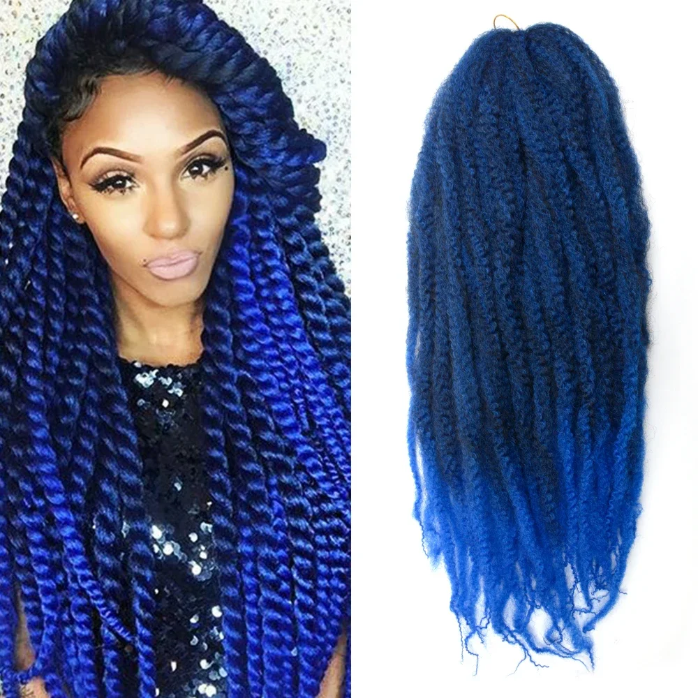 

Synthetic Afro Kinky Crochet Braiding Hair Extensions 24inch Soft Crochet Marley Hair For Black Women Ombre Color Marley Braids