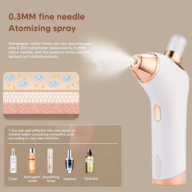 Dispositif d'hydratation par pulvérisation Nano, dispositif de beauté du visage, humidificateur, équipement de beauté par pulvérisation manuelle, Instrument d'injection d'oxygène