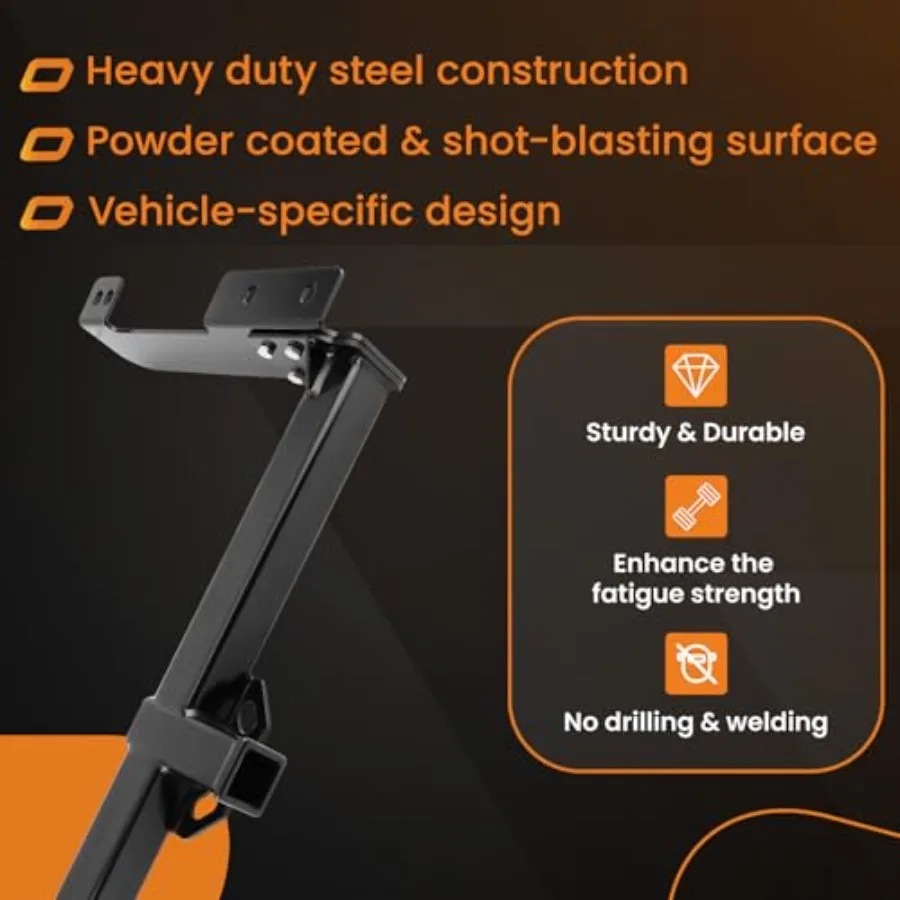 Attelage de remorque de classe 3, récepteur d'attelage de remorquage de 2 pouces pour Chevrolet Express 1500 2500 3500 19962014 GMC Savana 1500 2500 350