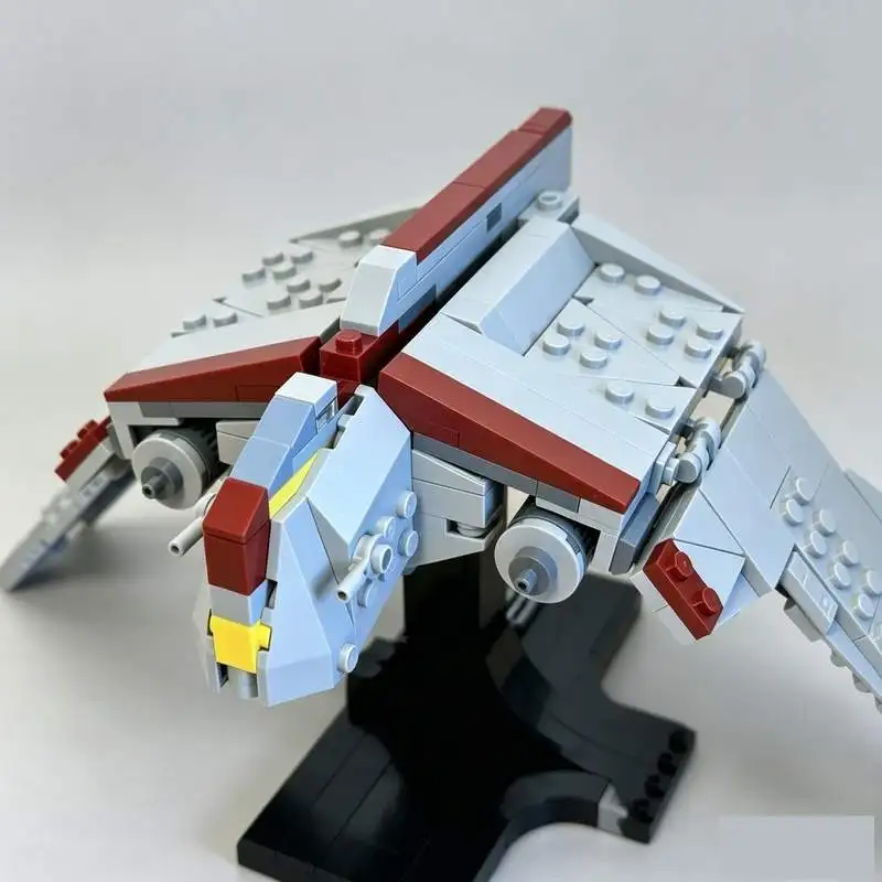 410PCS Republic Attack Shuttle Midi Scale Space War SpaceShip Battle Model Custom Architecture DIY Education Assembly Toy Gift