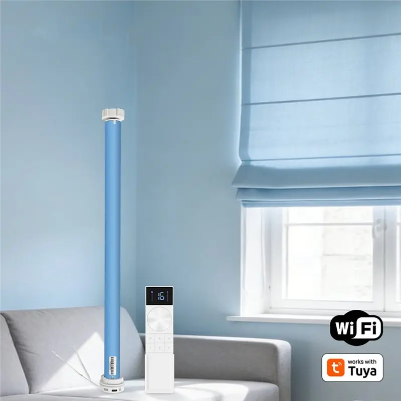 [NEW!A08R】 Tuya Wifi Smart Roller Shade Blinds Motor For 37/38Mm Tube Built-In Battery Work Support For Alexa Google Home