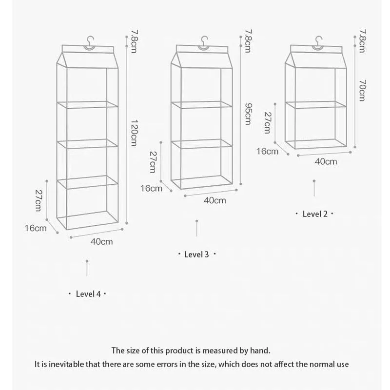 Home wardrobe three-dimensional hanging bag bag bag collection hanging bag finishing cloth dust-proof storage rack dormitory art