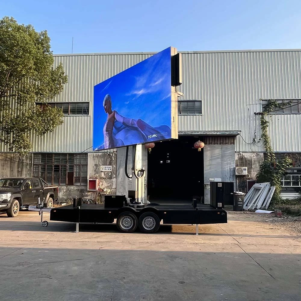 Outdoor Mobile Advertising LED Screen Trailer Vehicle Van Mounted P6 P8 P10 LED Display Trailer