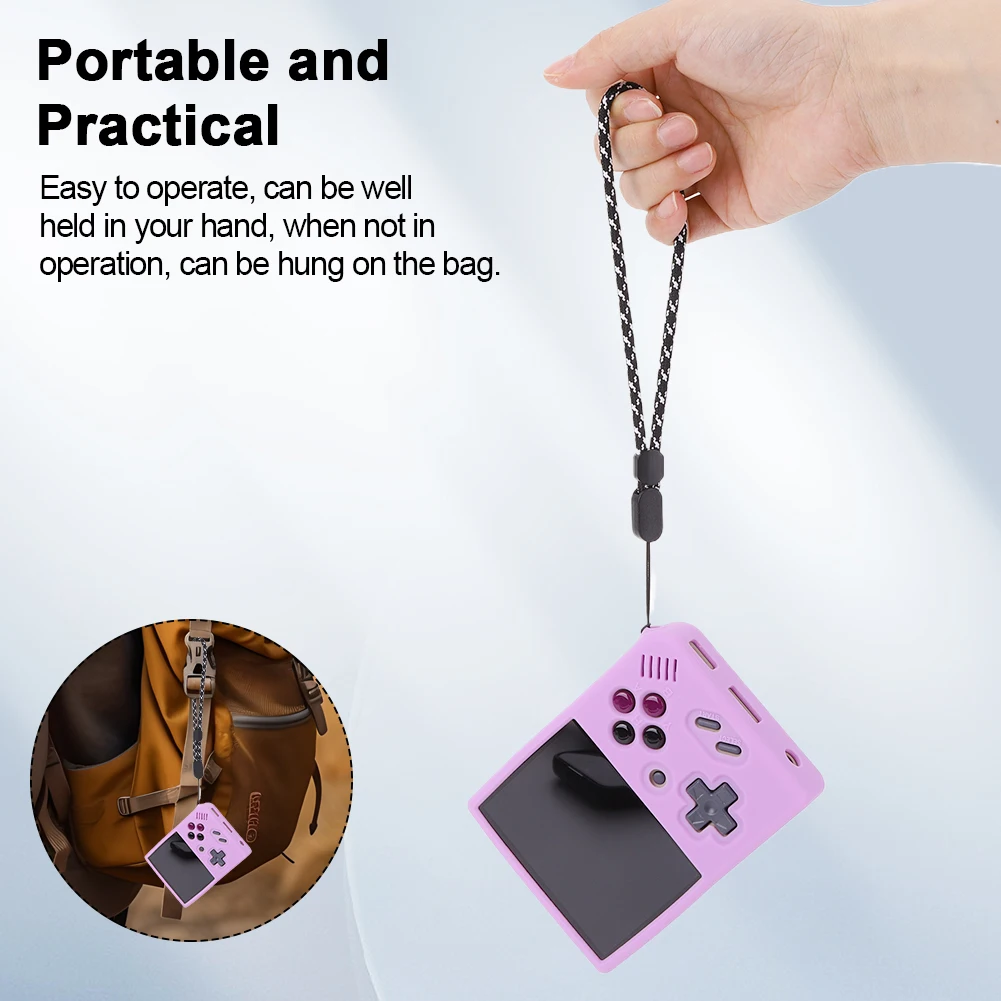 Funda protectora de silicona, funda protectora antiarañazos, funda protectora suave antideslizante con cordón para MIYOO MINI Plus