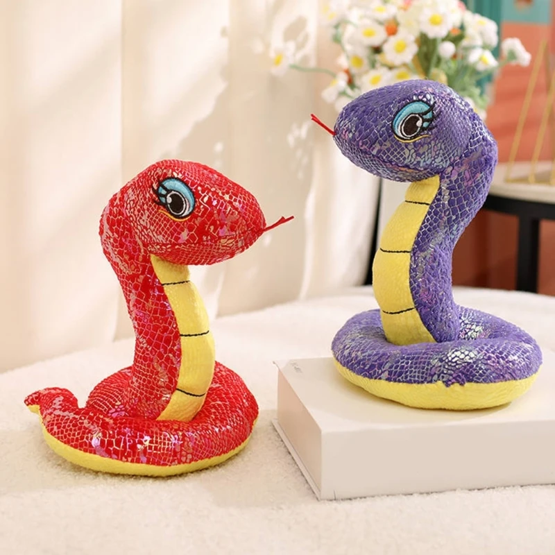 Juguete serpiente tamaño, animales peluche para bromas Halloween, juego juguete, almohada para sofá, D5QF