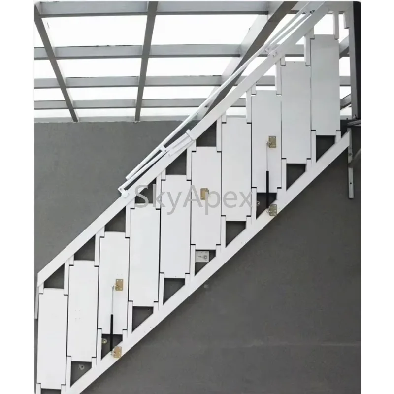 Modern Indoor Aluminum Folding Telescoping Step Ladder Portable Extendable Small Size  Heavy Duty Anti-Slip Multi-Purpose Sturdy view 5