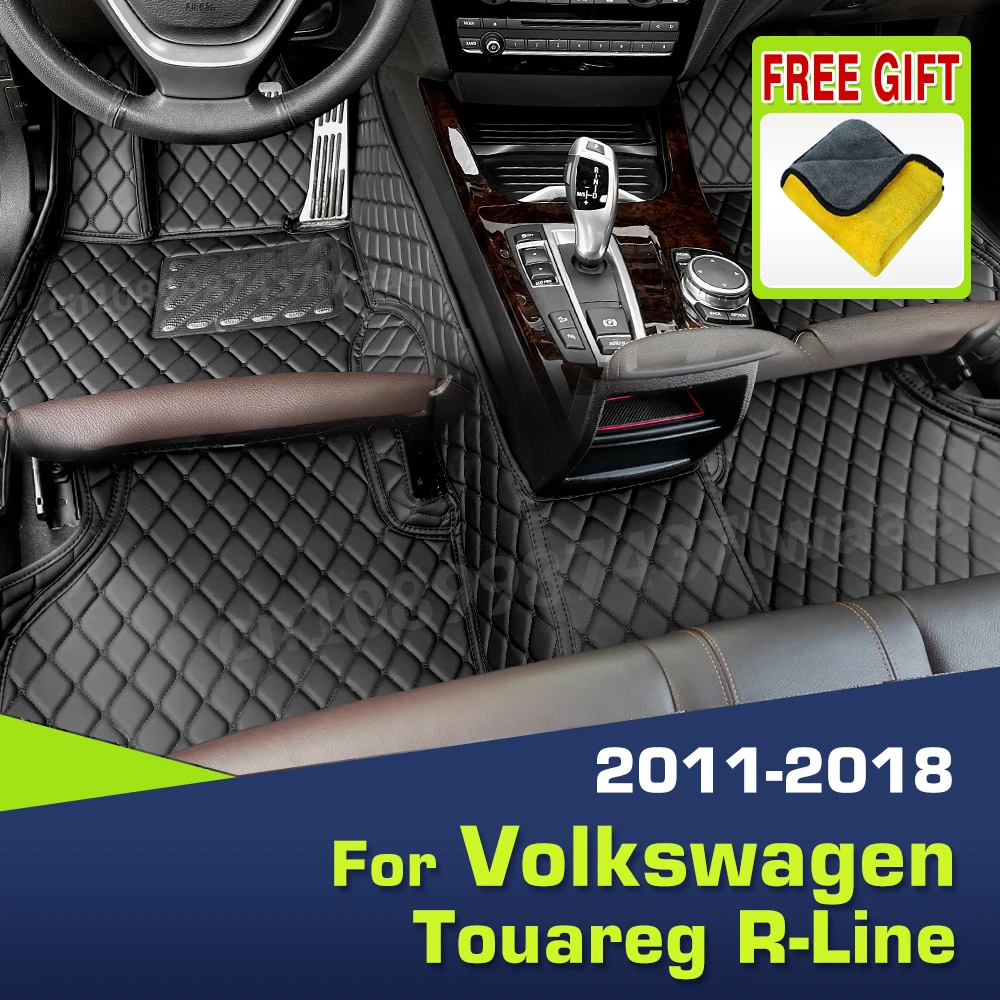 Car Floor Mats For VW Volkswagen Touareg R-Line 2011 12 13 14 2015 2016 2017 2018 Custom Auto Foot Pads Interior Accessories