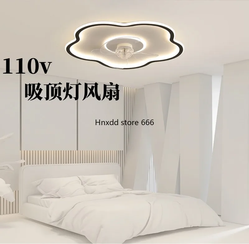 110V simple modern bedroom light study children's room fan light