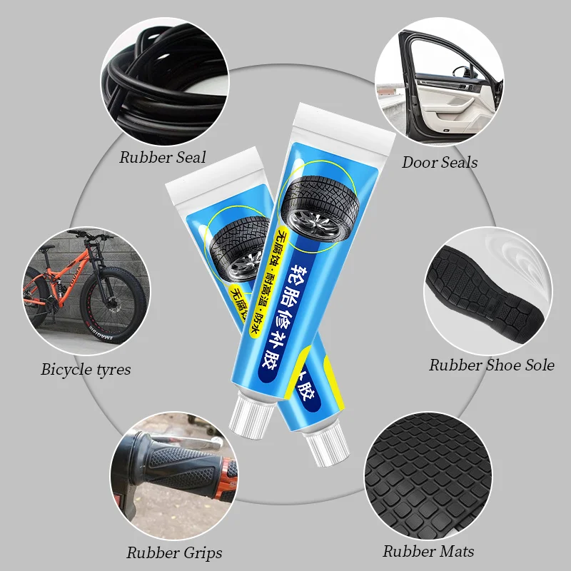 Tire Repair Glue Waterproof Wear-resistant Non-corrosive Adhesive Car Wheel Repair Tools Tire External Glue Strong Rubber Glue