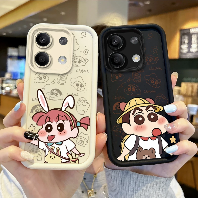 Lovely C-Crayon Shin-chan Phone Case for Redmi Note 13 12 Pro Plus 5G Note 13 12 11 10 9 Pro 12C 10C 9C A2 A1 Shockproof Covers