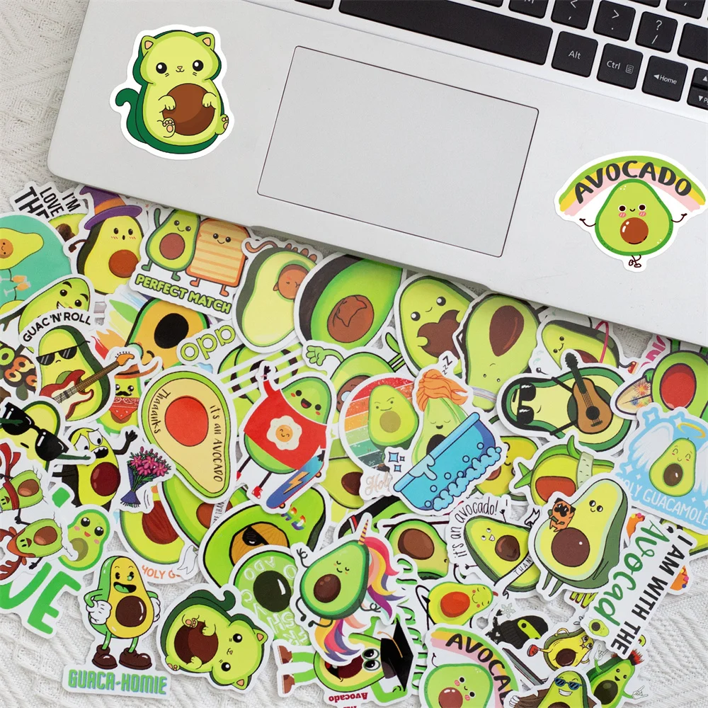 50PCS Net Red Fruit Avocado Sticker Cartoon Cute Ins Style Personalized Graffiti Luggage Compartment Refrigerator