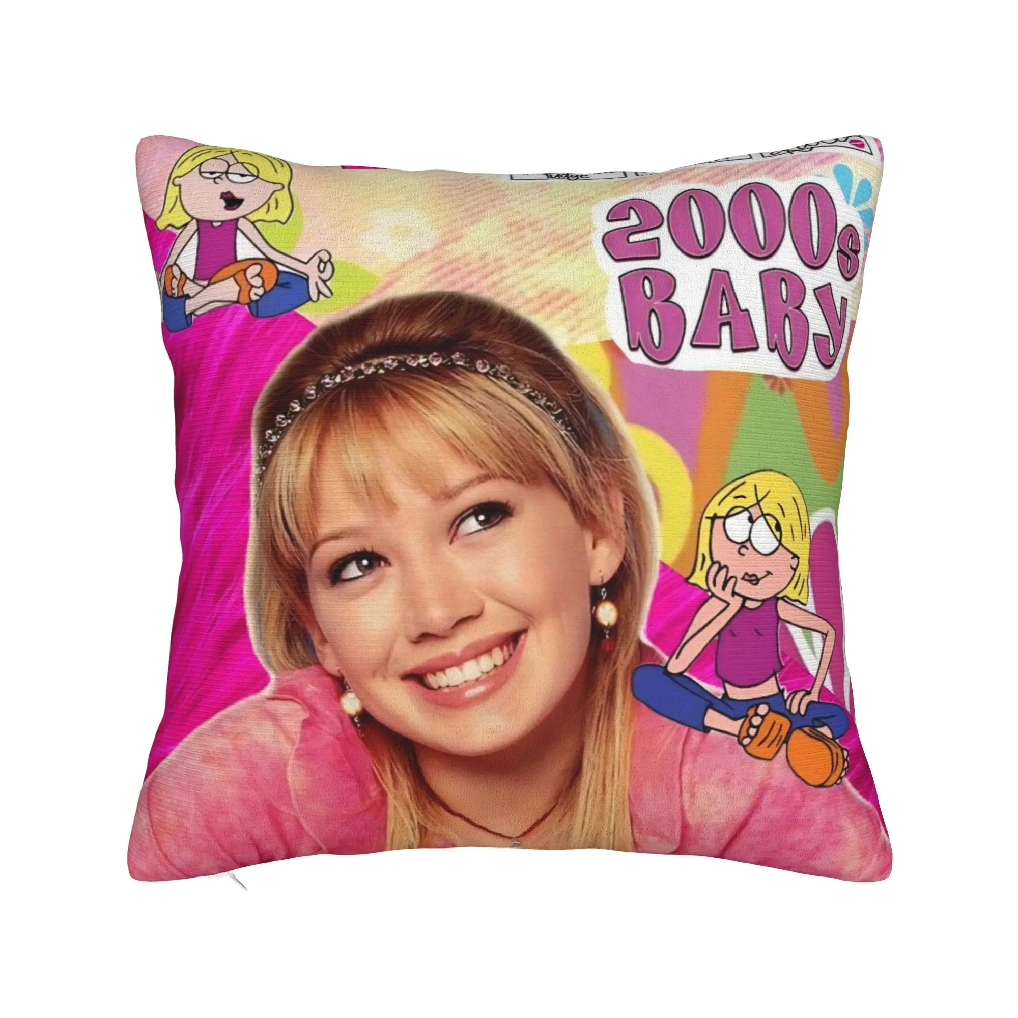 Lizzies Cartoon McGuires Square Pillow Covers Polyester Home  Cushion Case Cute Home Decoration Pillowcase 45*45
