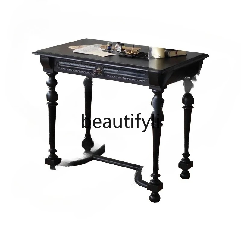 American Retro Dressing Table/Creative Personality Storage Desk/Simple Modern Carved Storage Writing Desk