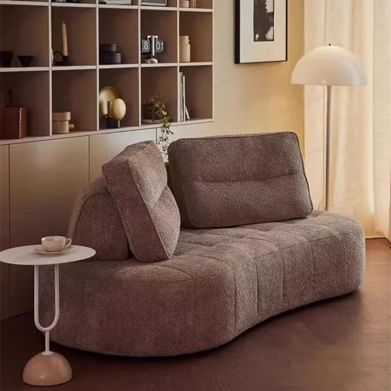 

Wabi Sand Wind Module Modern Simple Square Combination Lamb Fleece Fabric Designer Nine-layer Cake Sofa