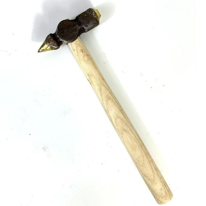 Double headed alloy chiseling hammer, repairing stone granite single point flat small hand hammer, durable and sturdy