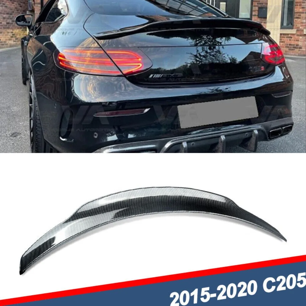 

Carbon Look Rear Spoiler Trunk Wing For 2015-21 Mercedes C205 C43 C63 AMG Coupe United States