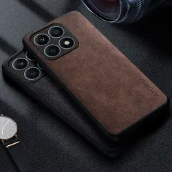 Case for Honor X8a X8b X8c X7a X7b X7c X6a X6b X6c 4g Premium Luxury leather Phone Cover Funda Retro Business Style Solid color