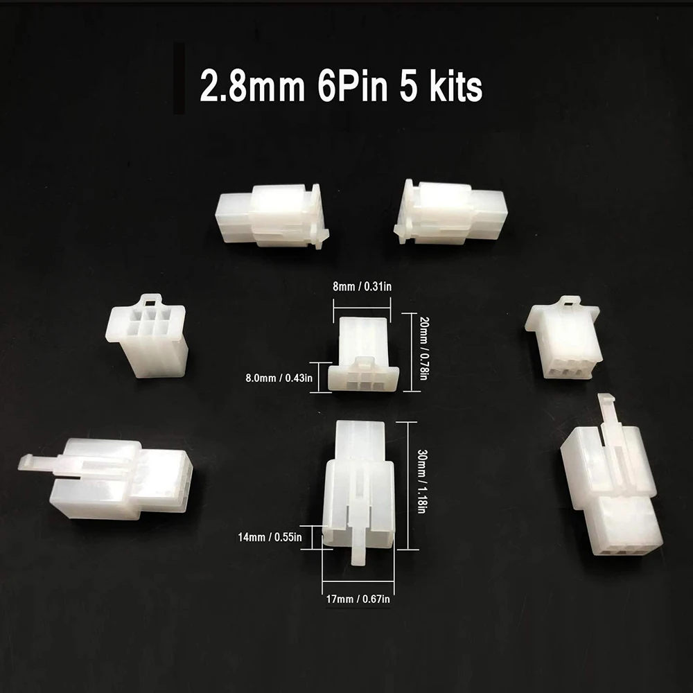 400 Stück 2,8mm 2 3 4 6 9 Pin Auto-Kabelverbinder Stecker Buchse Crimp-Kabelanschluss-Set für Boot, Auto, Motorrad – Detail 5