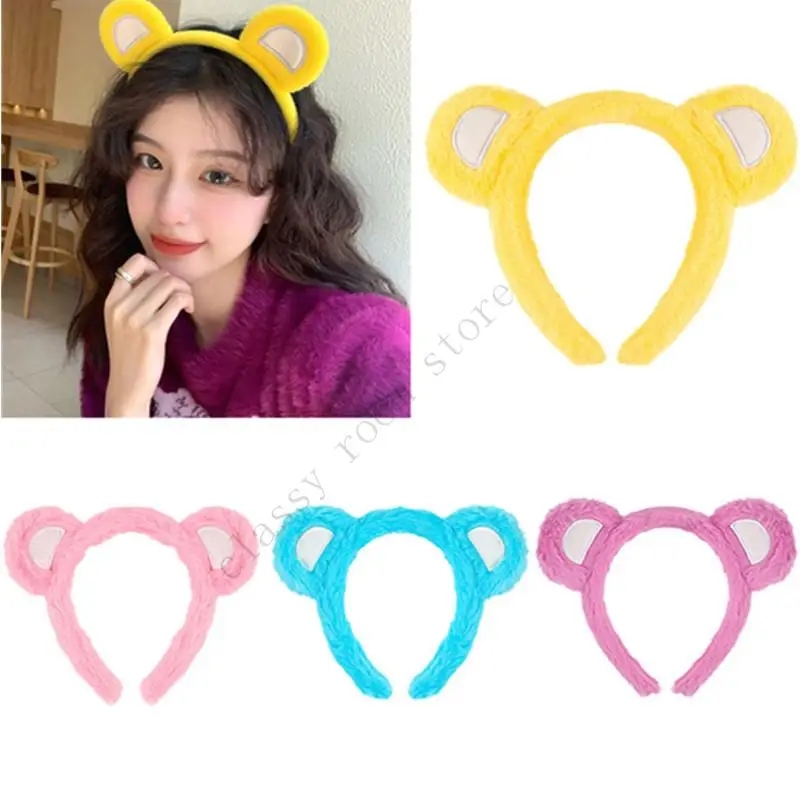 

A0NF Furry Bear Headbands Elastic Hair Decoration For Daily Wear And Festivities