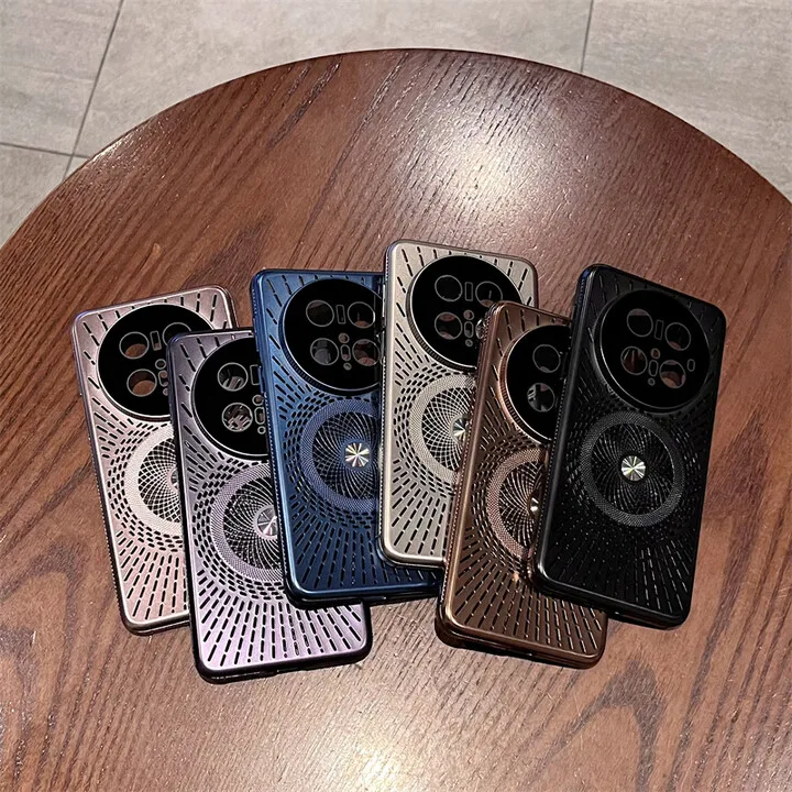 

For Huawei Mate70 Pro Phone Case 60 Pro+electroplated Ice Sensitive Hollow Heat Dissipation Magnetic Ultra-thin Protective Cover