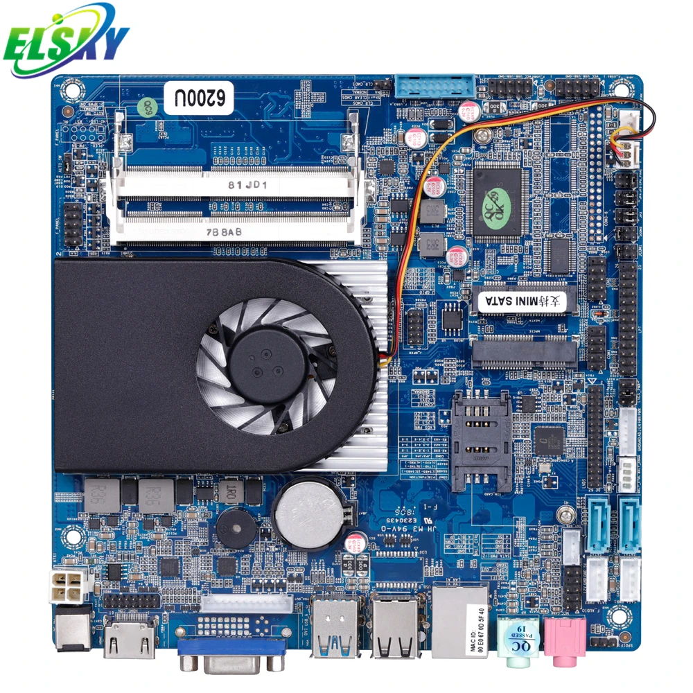 Hot Sale 4K Display Skylake i3 6100U I3 6006U Smart Fan Core i3 i5 I7 Mini ITX Motherboard With Dual RAM For KIOSK